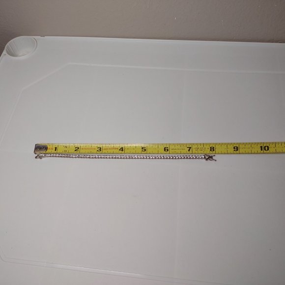 Silver Tone And Clear Rhinestone Bracelet - Picture 2 of 15